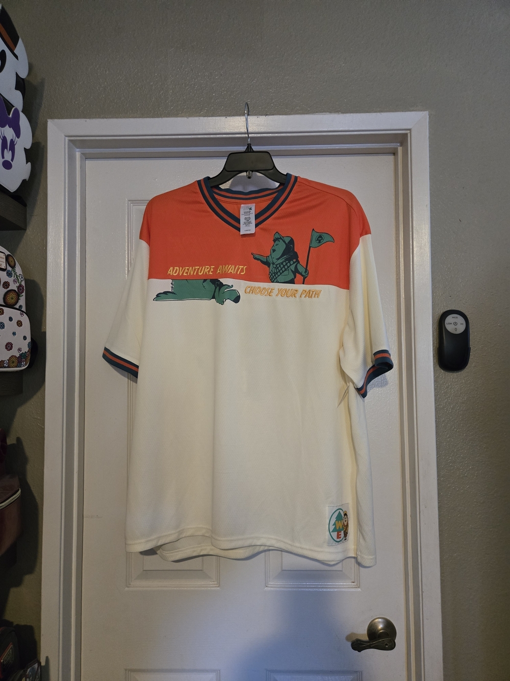 Disney's UP Orange and Cream Jersey Ready For Adventure NWT